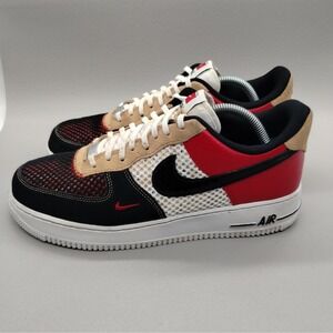 Nike Air Force 1 'Alter And Reveal' Mens Size 10.5 Sneakers Red Black White Rare